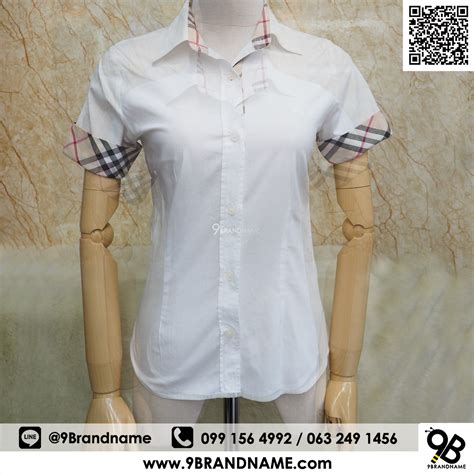 burberry white short sleeve blouses for women and children|Burberry .